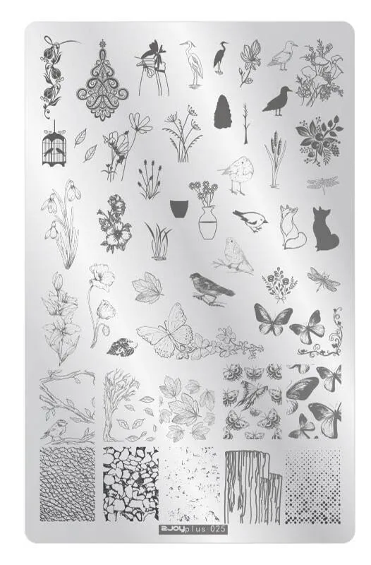 1 шт. прямоугольная штамповка шаблон милый маленький Дельфин красивые цветы дизайн маникюр Дизайн ногтей штамп изображения пластины - Цвет: 25