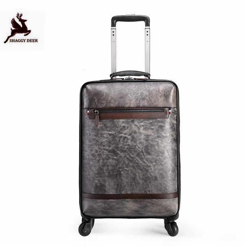 

High quality Tree paste bark dermis luggage bag high capacity computer pocket unisex travel password lock Trolley Cas