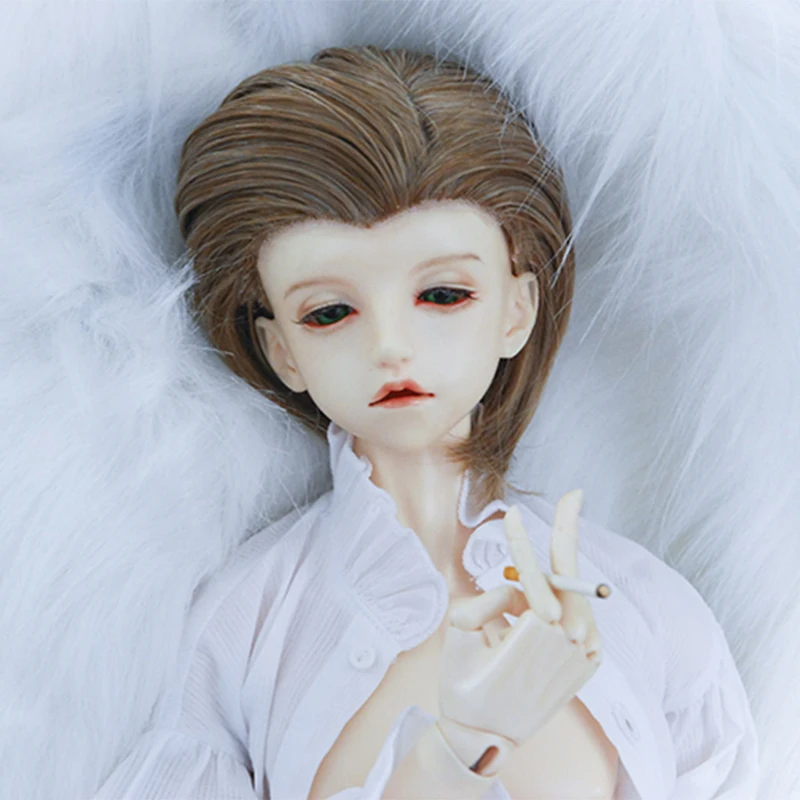 Allaosify bjd волосы 1/3 1/4 1/6 BJD Кукла Высокая температура парик девушка и мальчик короткие прямые парики SD BJD парик с взрыва