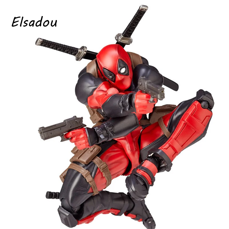 

Marvel Super Hero FIGMA Series NO.001 Deadpool Action Figures Toy Doll 15cm