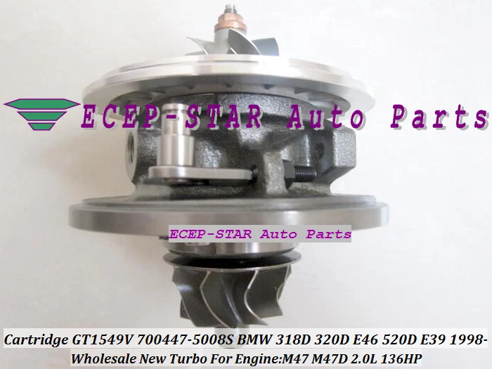 Turbo CHRA Cartridge Turbocharger Core GT1549V 700447-5008S For BMW 318D 320D E46 520D E39 1998- M47 2.0L 136HP (3)