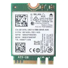 7265NGW плата Wireless WLAN Card 7265AN для Intel Dual Band 802.11AN 300 Мбит/с, Wi-Fi+ BT4.0 NGFF/M.2 для Dell Toshiba ноутбуки