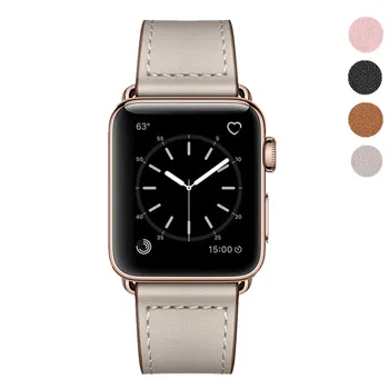 

Genuine Leather Watch Strap For Apple Watch Band 44mm 40mm 42mm 38mm Luxury Leather Strap For iWatch Apple Watch Series 4/3/2/1