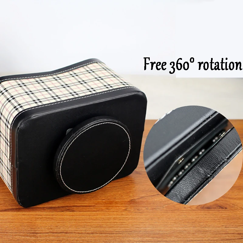 Free 360 Rotation Office Storage Box Leather Phone Makeup Cosmetic Remote Control Sundries Holder Desktop Articles Organizer Free 360 Rotation Office Storage Box Leather Phone Makeup Cosmetic Remote Control Sundries Holder Desktop Articles Organizer