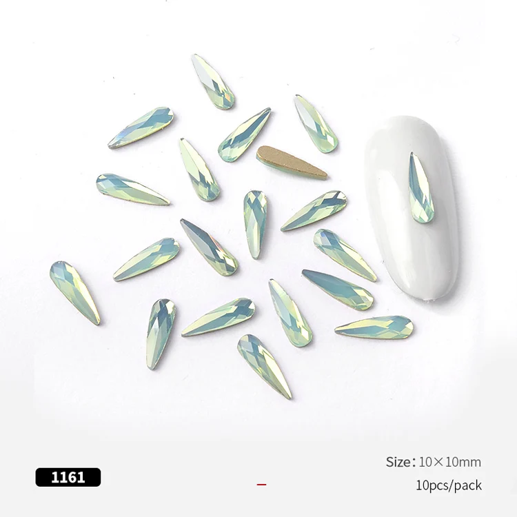 10 шт Кристальные блестящие, дизайн ногтей Стразы AB Красочные капли воды 3D Flatback бриллианты ювелирные изделия Шарм Дизайн ногтей украшения 19 цветов