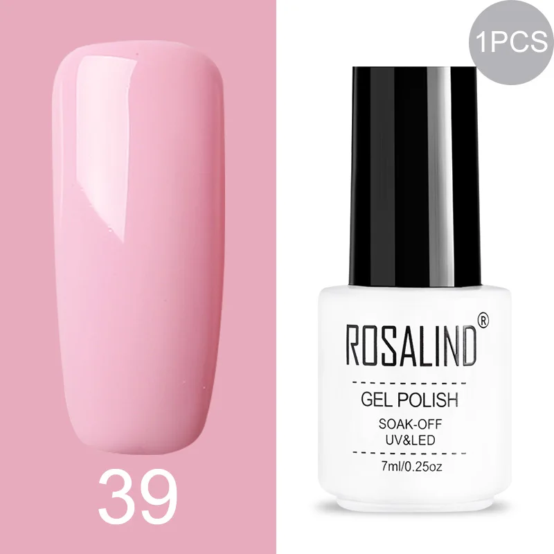 ROSALIND Gel Varnish Set For Manicure Hybrid Nail Art Top Coat Primer - Цвет: 39