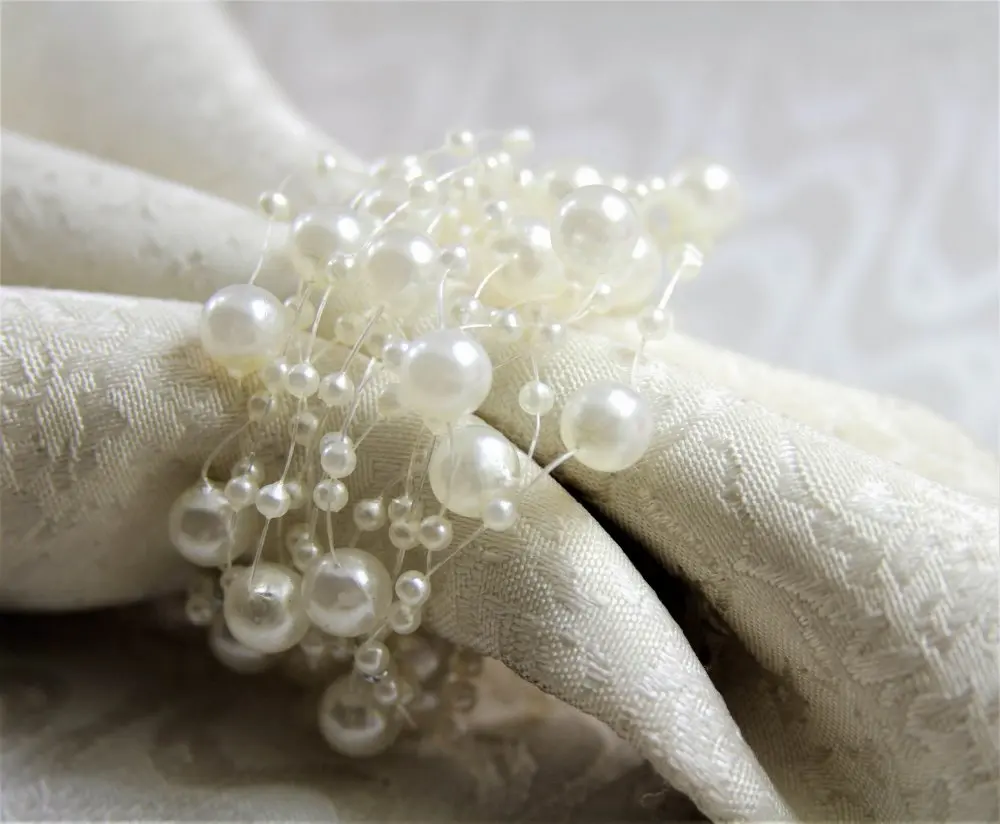 

Many colors pearl beades napkin rings beaded wedding wholesale, napkin holder,