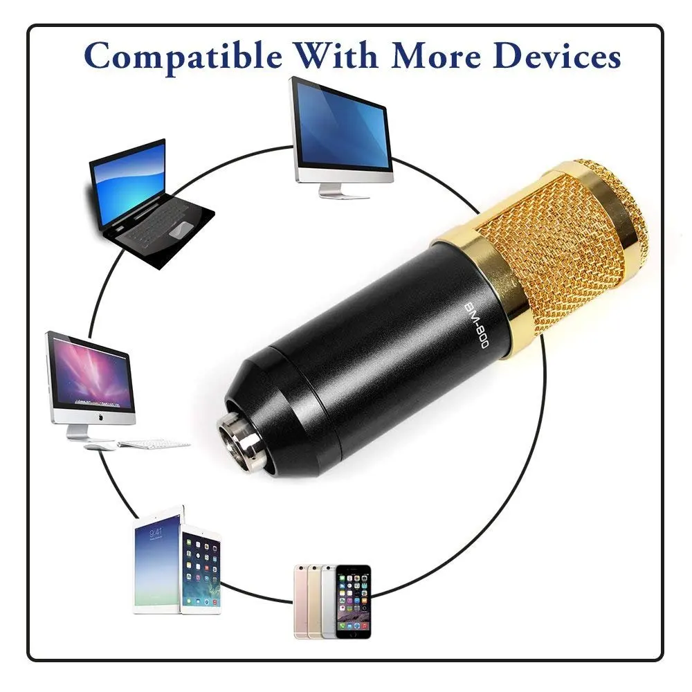 gaming mic BM 800 karaoke microphone BM800 studio condenser mikrofon mic bm-800 For KTV Radio Braodcasting Singing Recording computer lavalier microphone
