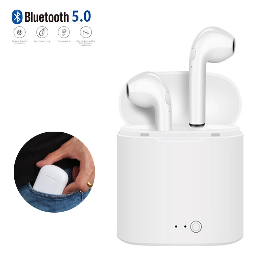 

Briame i7s Tws Bluetooth Earphones Mini Wireless Earbuds Sport Handsfree Earphone Cordless Headset with Charging Box for xiaomi