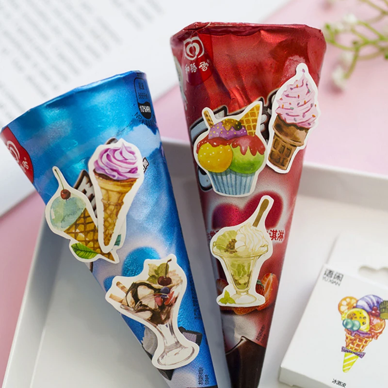 50pcs/box Ice Cream Paper Seal Stickers Scrapbooking DIY Diary Album Labels T Ao 50pcs/box Ice Cream Paper Seal Stickers Scrapbooking DIY Diary Album Labels T Ao
