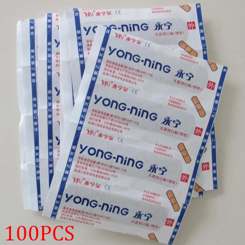 

100pcs Woundplast Band Aid Sterile Haemostasis Adhesive Bandage Stickers First Aid Safety Kit BB55