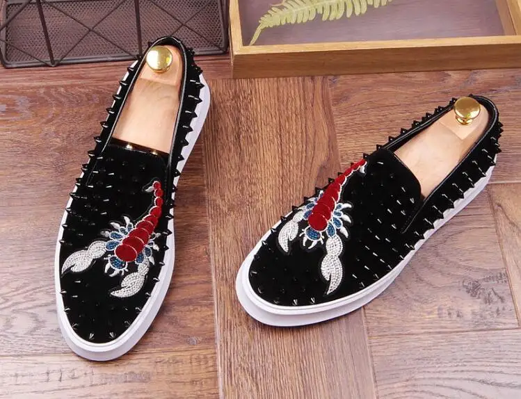 forme Plein Trendsetter Air Mode Designer Broderie Chaussures Hommes Occasionnels As 2018 Pic Mocassins Plate Scorpion De En Appartements x04wvffqA