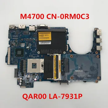 

High quality For M4700 Laptop motherboard CN-0RM0C3 0RM0C3 RM0C3 QAR00 LA-7931P 100% full Tested