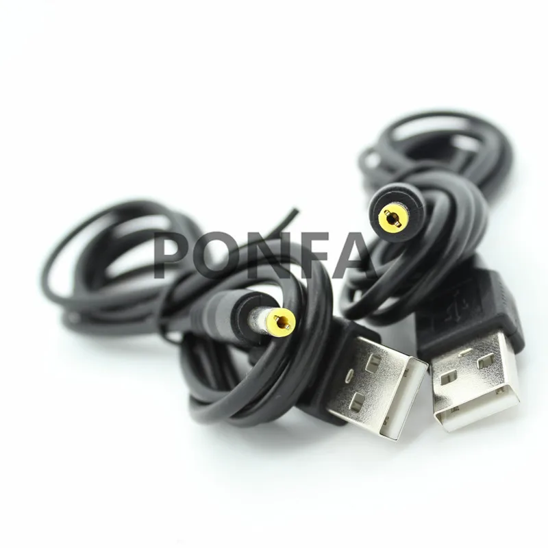 Charging cable USB charging cable 1M 3A black DC power plug cable USB A to DC 4.0*1.7 4.0*1.7mm 4.0mm x 1.7mm 4.0x1.7mm Jack charge charging cable 3FT