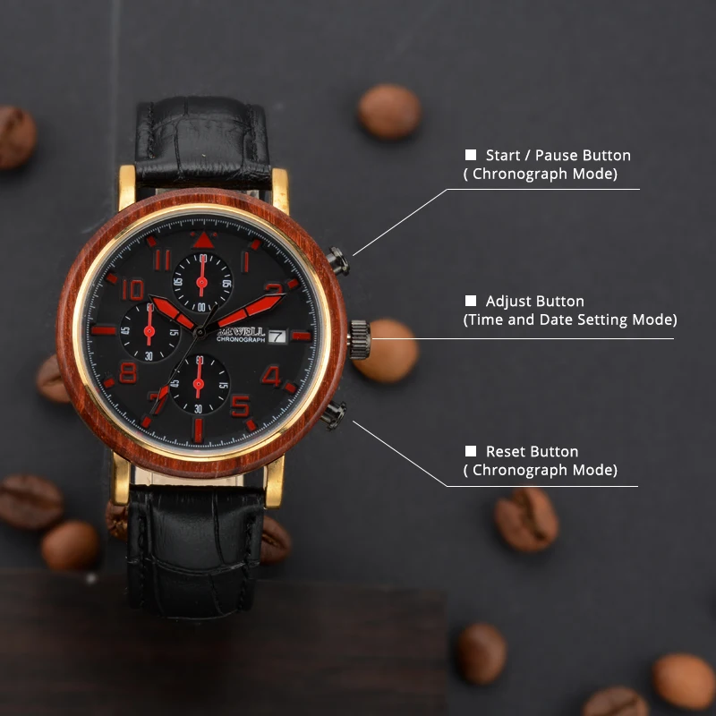 BEWELL WOODEN WATCH