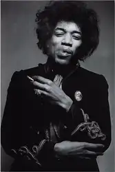 Бесплатная доставка на заказ posternice Украшения в спальню мода стены Стикеры хорошо Дизайн Jimi Hendrix Electric Гитары обои #0156