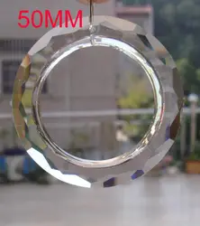 100 шт./лот 50 мм Кристалл Круглый кольцо Стекло O форма стекло люстра PRISM кулон Бесплатная доставка