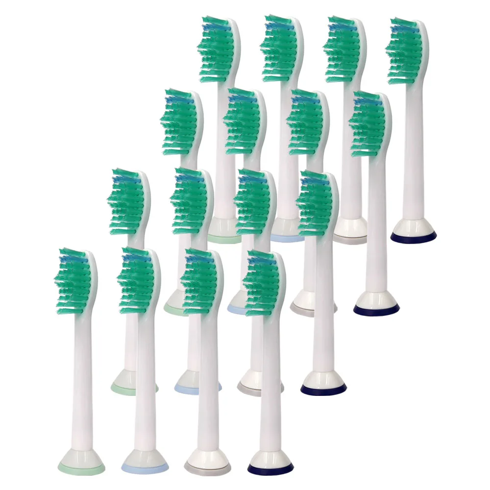 16 шт. Съемные насадки для зубной щетки HX6014 для Philips Sonicare ProResults HX6013 HX6530 HX6930 HX6950 HX6730 HX3110 HX6721 6512