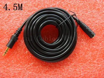 

Wholesale 100pcs/lot 3.5 Male to 3.5 Female Audio Extension Cable 15FT 4.5M for Plug Jack Stereo Headphone Car AUX M/F