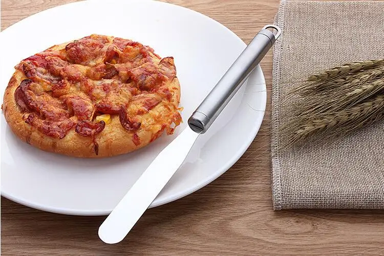 

1PC Stainless Steel Cake Pizza Server Knife Wedding Cake Cutter Pizza Slicer and Server for Dining&Bar KX 239