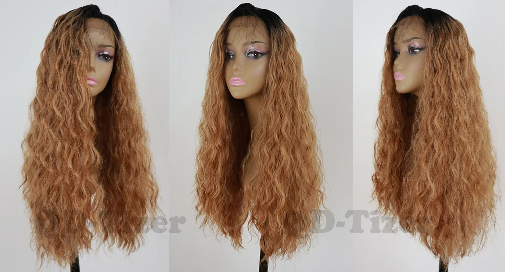 qd-tizer loose wave synthetic lace front wig