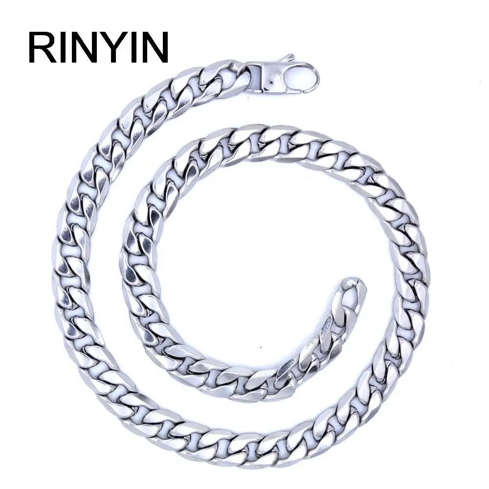 Stainless Steel Necklace 6/8/12mm for Men cuban necklaces fashion necklace stainless steel necklace metal necklace