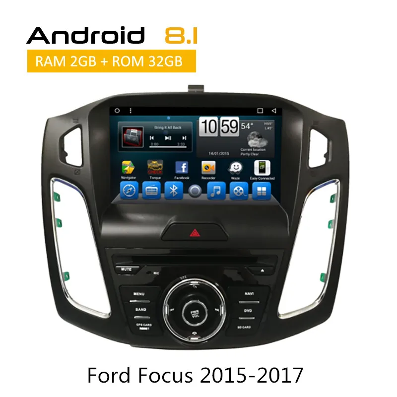 

Android Car Stereo For Ford Focus 2015 2016 2017 GPS Navigation Car Multimedia Radio RDS Camera Input DVD 3G Wifi SWC AUX BT