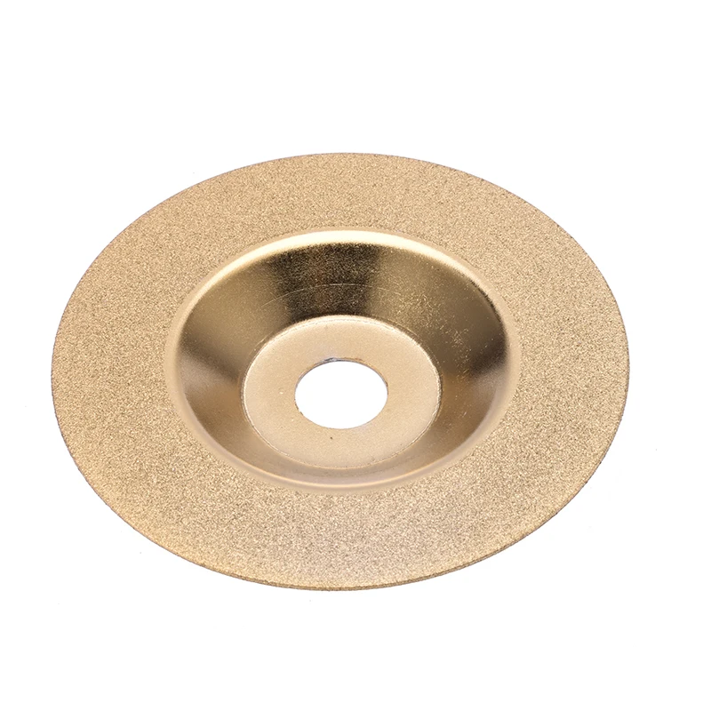 PW TOOLS 100 mm Gold Diamond Titanium Grinding Wheel Polishing Disc Pads Grinder Cup Angle Grinder Rotary Tool Grind Stone Glass grinding disc abrasive wheel grinding wheel