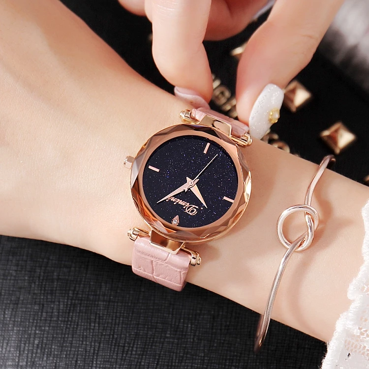 

New High Quality Luxury lady Crystal Watch Women Dress Watch.Fashion Plush Genuine Leather Watches Female Wristwatches Hot sale