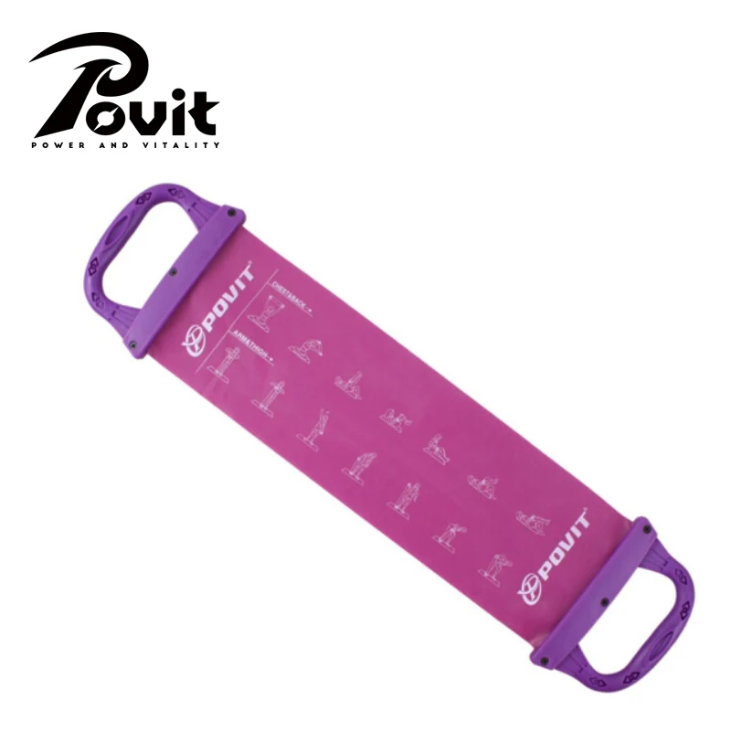 POVIT Plastic Handle Resistance Band Fitness Expander With Handles