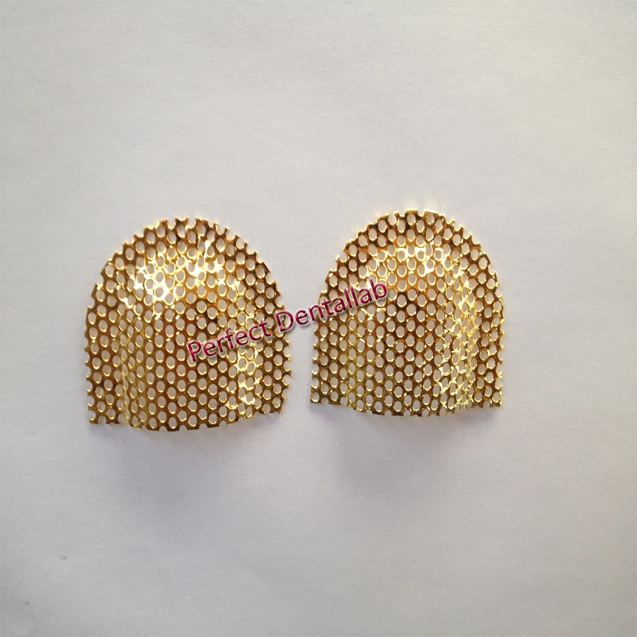 20 pcs UPPER Dental Lab Yellow Denture Materials Golden Metal Palatal