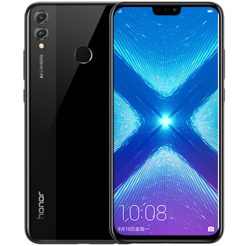 HONOR 8X смартфон 6,5 ''2,2 GHz Восьмиядерный Android 8,1 смартфон 4 ГБ ОЗУ 64 Гб ПЗУ 20MP+ 16MP 3750mAh мобильный телефон с функцией распознавания лица