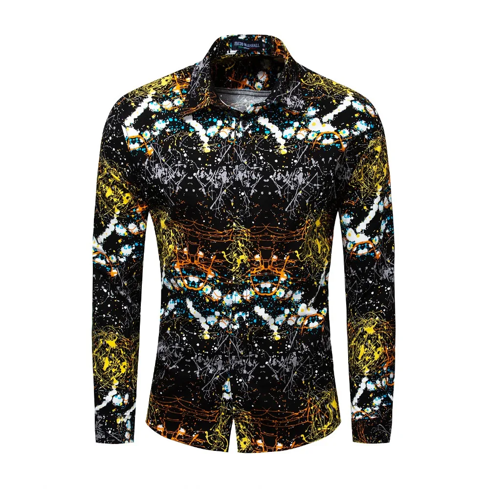 

New 2019 Spring Autumn Solid Plus Size Slim Fit Cotton Men Dress Shirts Long sleeve Mens Casual Shirt Social Shirts