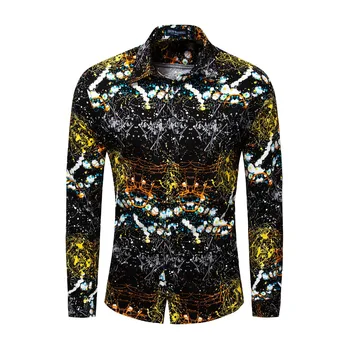 

New 2019 Spring Autumn Solid Plus Size Slim Fit Cotton Men Dress Shirts Long sleeve Mens Casual Shirt Social Shirts