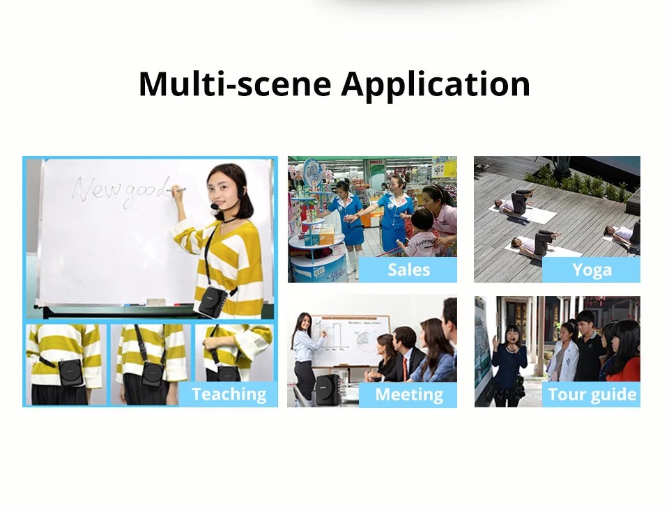Профессиональный портативный усилитель голоса, Мегафон, усилитель с проводным микрофоном, громкий динамик, мини-динамик, fm-радио для учителя