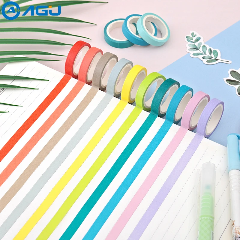 AAGU 40PCS 7.5MM*5M Rainbow Washi Tape Set Scrapbooking Album Photo