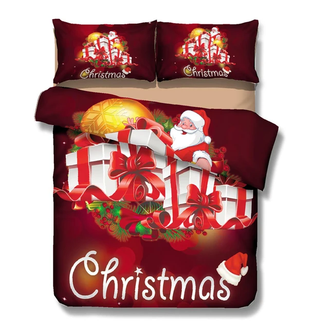 merry christmas bedding set 3d santa claus snowman duvet cover set santa claus bed sheets