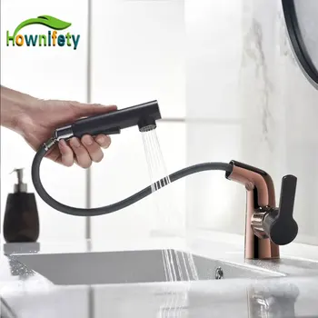

Pull out two outlet modes Basin sink faucet multiple color hot and cold New Design Deck Mount Single Hole One Spout