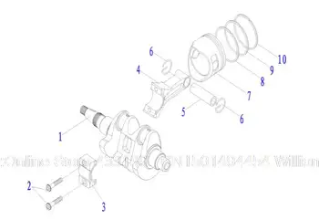 

Free shipping crankshaft connecting rod componet for hidea HDF9.9, 4 stroke 9.9HP
