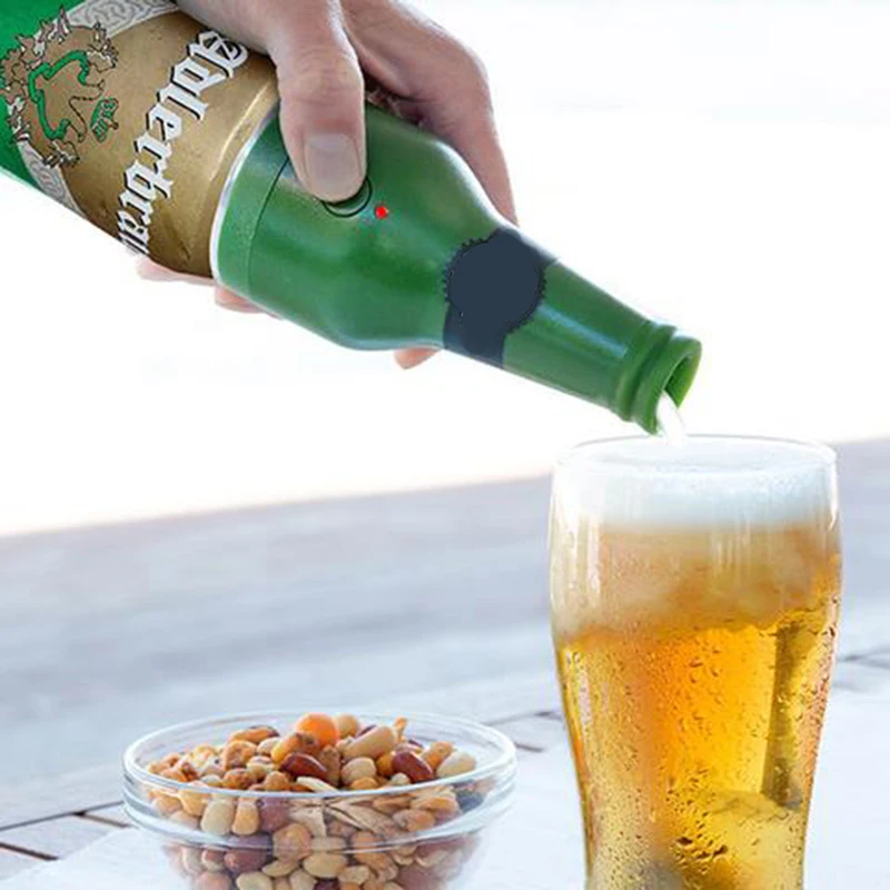 Ultrasonic Beer Foamer Beer Bubbler Creative Bottle Shape Foam Maker