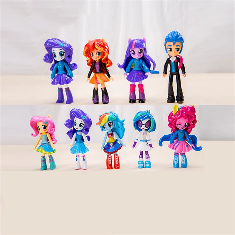 

Hot Sale 9 Pcs My Cute Little Lovely Horse Birthday Party Tool Action Toy Figurine Dolls For Girl Birthday Gift