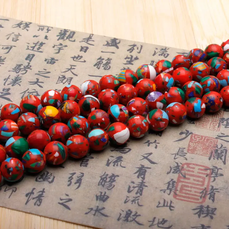 Natural crystal red Taiwan turquoise beads semi finished products DIY