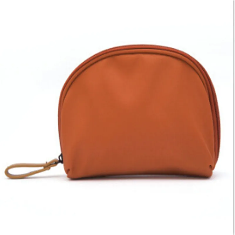 Новинка, нейлоновый водонепроницаемый клатч на молнии в форме ракушки, мини косметичка для путешествий, косметичка для туалетных принадлежностей, сумка для хранения косметики - Цвет: Orange