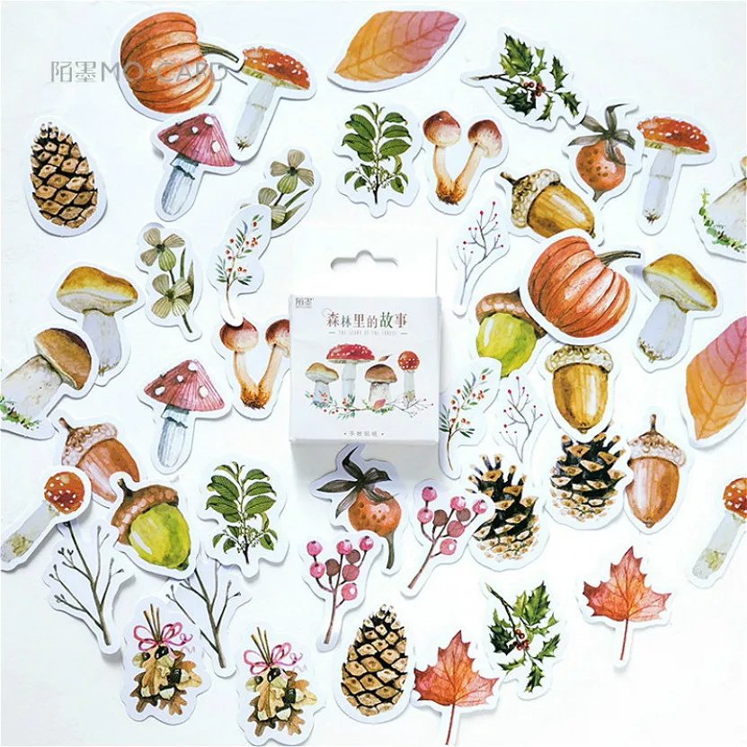 

40pcs/pack Forest Totem Calendar Stickers Pack Posted It Kawaii Planner Scrapbooking Notebook Office Accessories