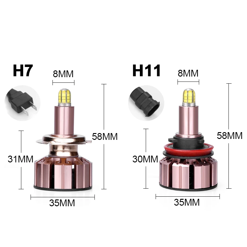 CARLitek 2 шт. 6000K Автомобильные светодиодные лампы для фар 12 Сторон со светодиодными кристаллами для 15000LM Авто противотуманных фар с возможностью креативного освещения HIR2 HB4 HB3 H27 H11 H7 H3 H1