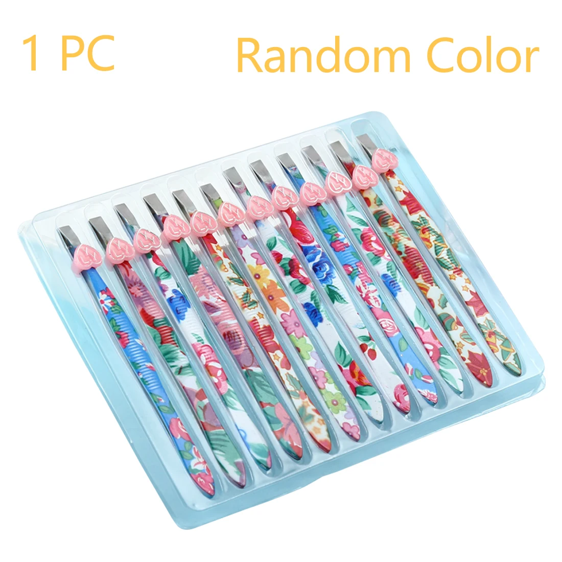 

1PCS Safe and Sharp Flower Stainless Steel Eyebrow Tweezers Face Hair Removal Eye Brow Trimmer Eyelash Clip Cosmetic Tool