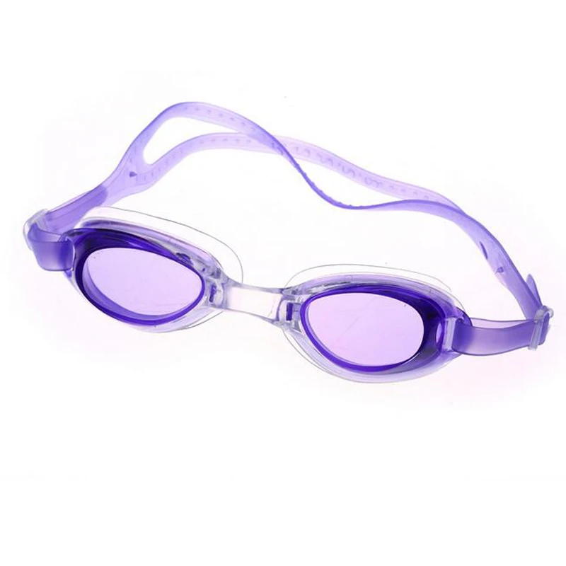 Противотуманные водонепроницаемые очки для плавания, очки для плавания в бассейне, спортивные очки для плавания, очки с сумкой, беруши для мужчин, женщин, мальчиков и девочек - Цвет: Фиолетовый