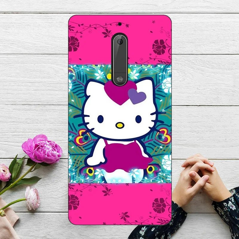 Модный чехол с изображением кота для Nokia 5 TA 1053 Nokia5 2 &quot жесткий пластиковый