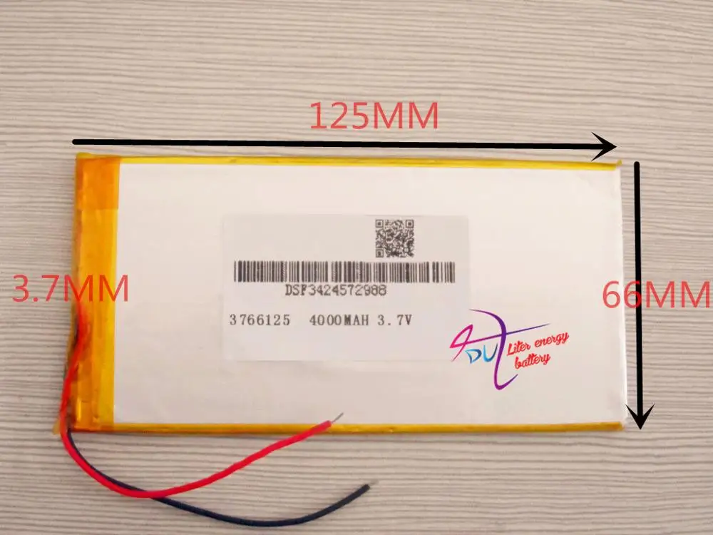 

best battery brand Free shipping 3766125 Tablet PC battery 3.7V 4000mAh Onda V811V801 Colorful E708 Q1