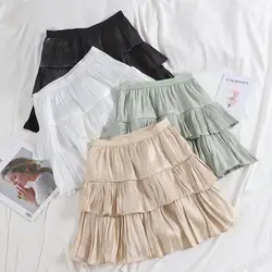 Пикантные Высокая Талия модная женская мини-юбка плиссированная длинная юбка летние повседневные шорты юбки Для женщин s XZ137